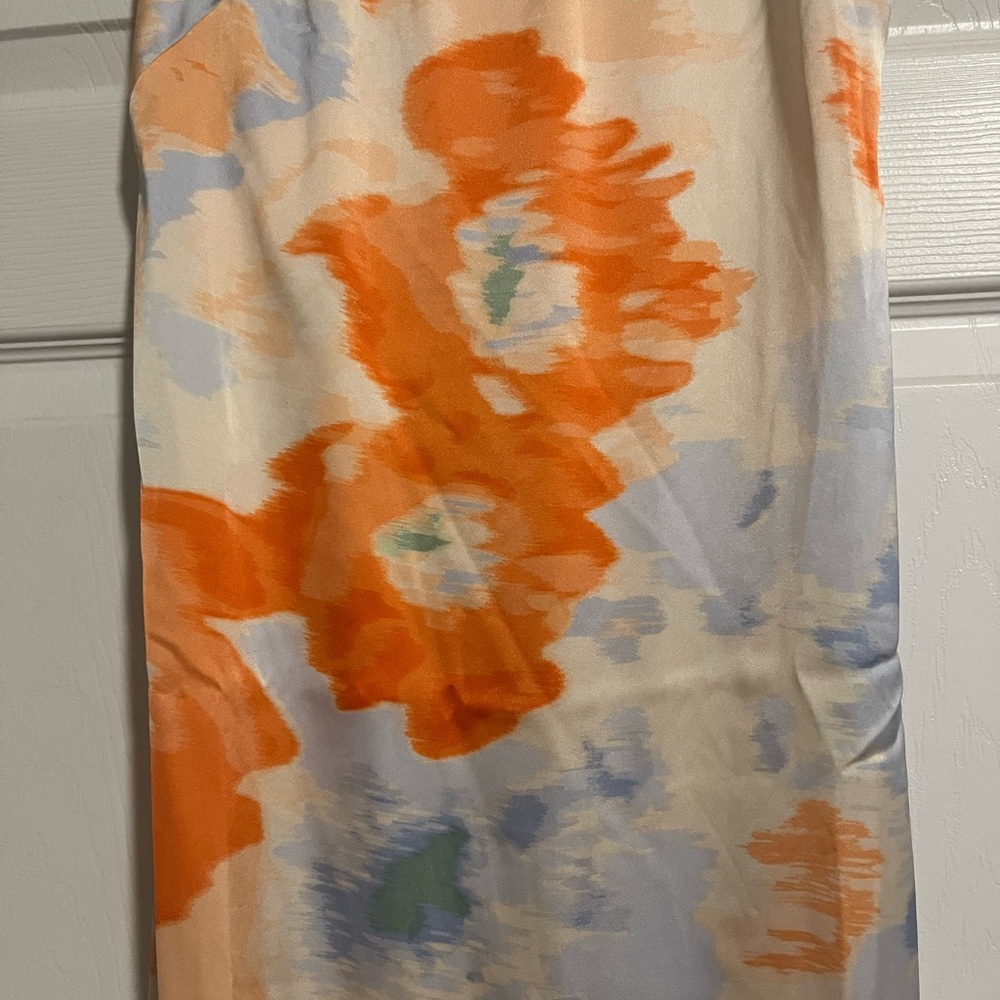 Abercrombie and Fitch Floral Maxi dress with straps - Orange & Cream - Picture 4 of 12
